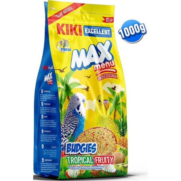 Picture of KIKI Excellent Kuş Max Menu Budgies Tropikal Meyveli Muhabbet Yemi 1000gr