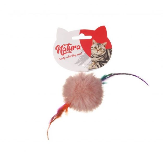 Picture of Natura Tüylü Peluş Top Kedi Oyuncak 20 cm