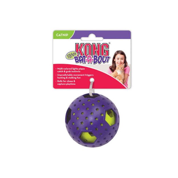 Picture of Kong Kedi Bat-A-Bout Kediotlu, Işıklı ve Hareketli Kedi Oyun Topu