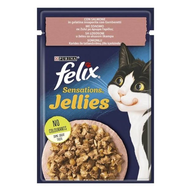 Picture of Felix Sensation Somon & Karidesli Kedi Yaş Mama 85 Gr