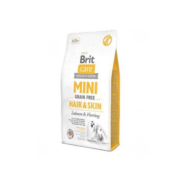 Picture of Brit Care Mini Hair Skin Somonlu ve Ringa Balıklı Tahılsız Köpek Maması 2kg