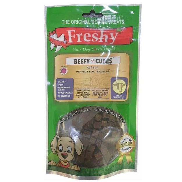 Picture of Freshy Beefy Cubes Biftekli Küpler Köpek Ödülü 80Gr