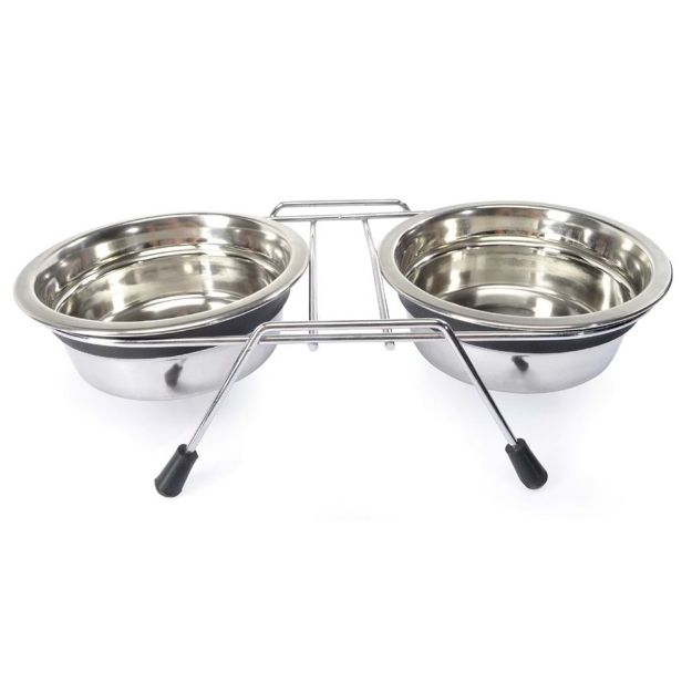 Picture of Camon Ayaklı 2li Mama ve Su Kabı 14 cm 2 x800ml