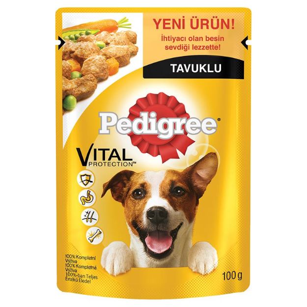 Picture of Pedigree Pouch Yetişkin Köpek Konservesi Tavuk Eti ve Sebzeli 100 gr