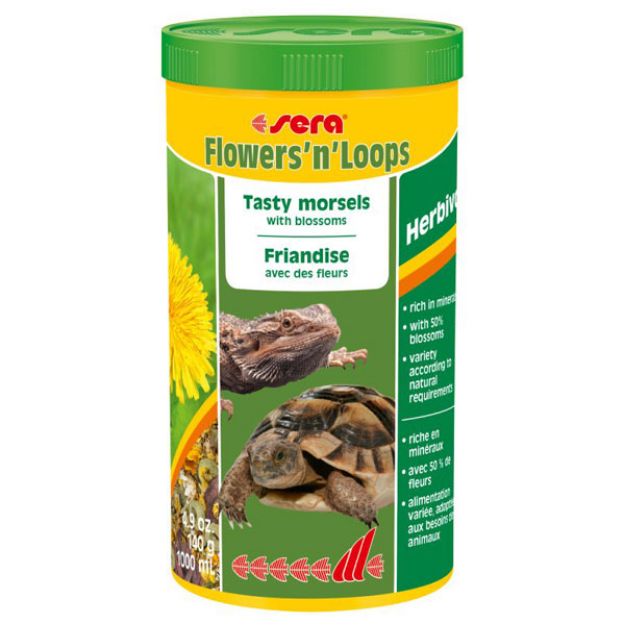Picture of Sera Flowers N Loops Kurutulmuş Çiçekli Sürüngen Yemi 1000 ML