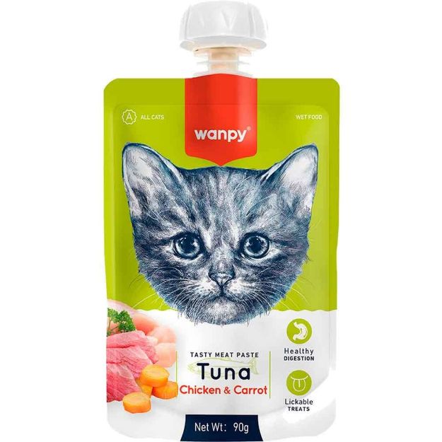 Picture of Wanpy Taze Ton Balıklı Tavuklu 10'lu Kedi Et Ezmesi 90 gr Pıwp-038