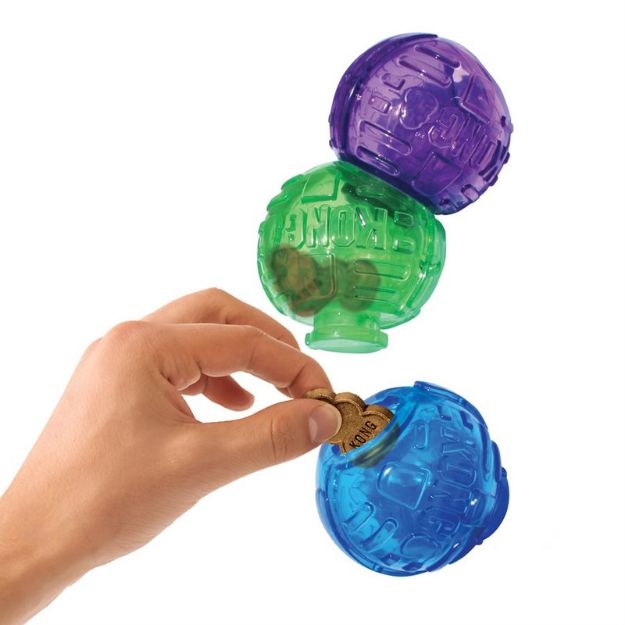 Picture of Kong Ödüllü Köpek Oyuncağı, Üç Top Lock-It 12cm