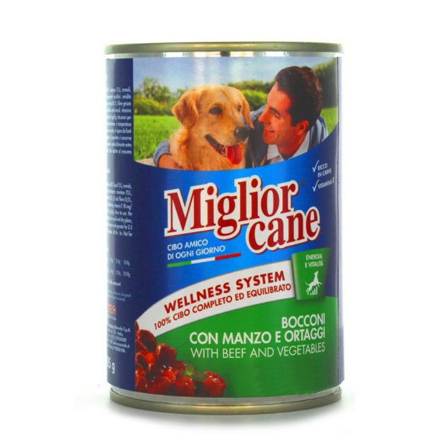 Picture of Miglior Cane Biftekli Sebzeli Köpek Konserve Maması 405gr