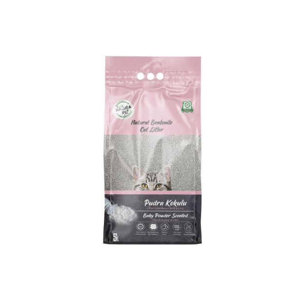 Picture of Eco Natura Pet Bebek Pudrası Kokulu Kalın Tane Bentonit Kedi Kumu 5Lt