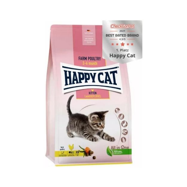 Picture of Happy Cat Kitten Land Tavuklu Yavru Kedi Maması 4 kg