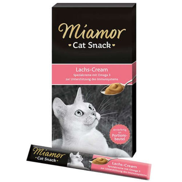 Picture of Miamor Lachs-Cream Somonlu Tamamlayıcı Ek Besin Kedi Ödülü 6x15 Gr