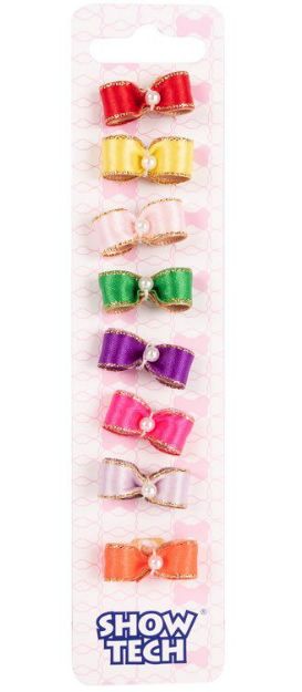 Picture of Show Tech Molly Pearl Bow with Elastic 8 pcs Bows 3cm - 65STE670