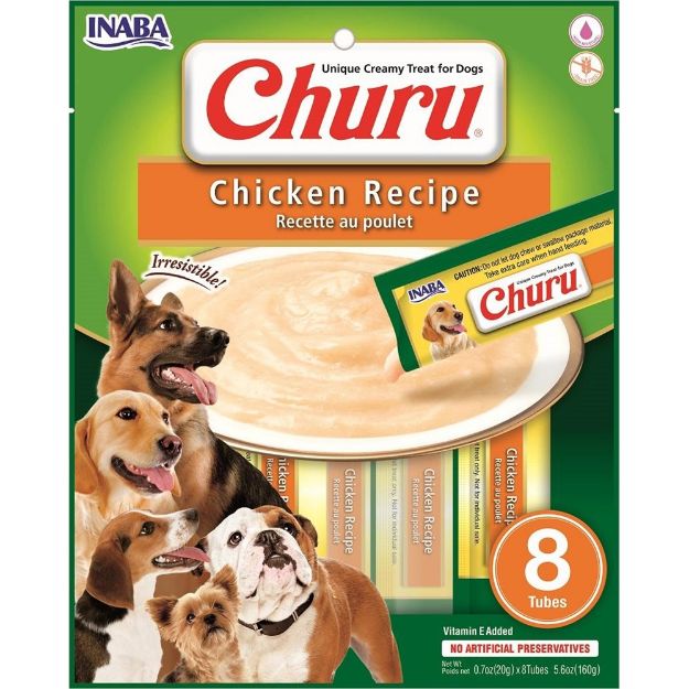 Picture of Ciao Churu Tavuklu Tamamlayıcı Köpek Ödül Maması 8 x 20 Gr