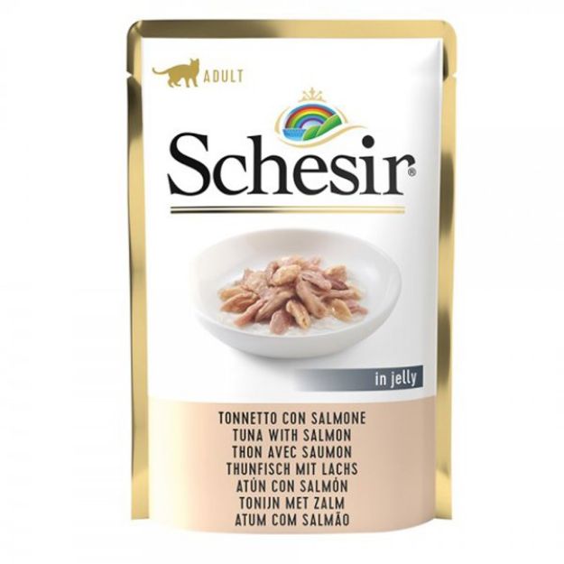 Picture of Schesır Cat 100 Gr Kedi Konserve Ton Balıklı Ve Somonlu 