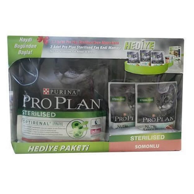 Picture of Proplan Sterilised Kısırlaştırılmış Somonlu Kedi Maması 1,5 kg +hediye