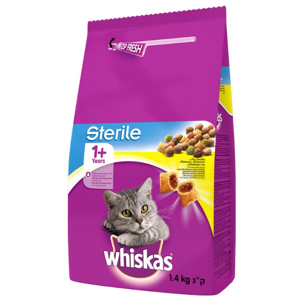 Picture of Whiskas Tavuklu Kısırlaştırılmış Yetişkin Kuru Kedi Maması 1,4 kg