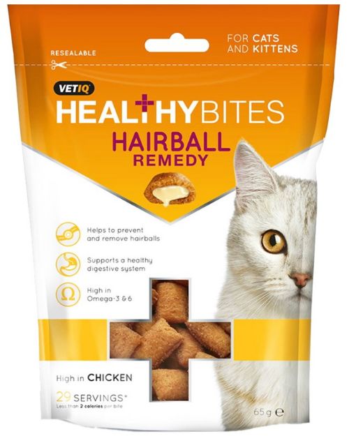 Picture of VetIQ Kedi Ödül Maması Hairball Tüy Yumağı Önleyen Tavuk Etli 65 gr
