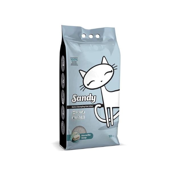Picture of Sandy Sabun Kokulu Ekstra Topaklanan Sodyum Bentonit Kedi Kumu 10 Kg