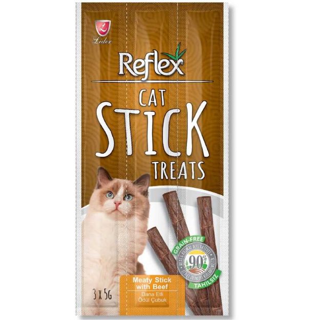 Picture of Reflex Biftekli Kedi Ödül Çubuğu 5 Gr 3 Adet