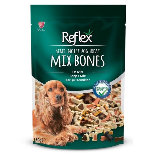 Picture of Reflex Semi-Moist Bone Mix Karışık Kemik Yarı Islak Köpek Ödülü 150 Gr
