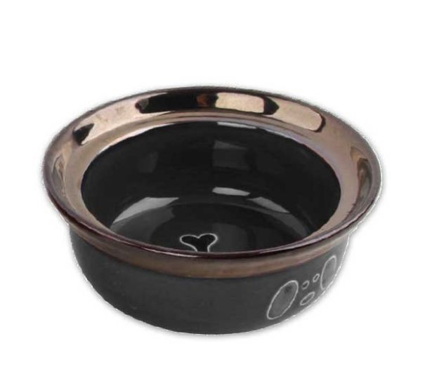 Picture of Pawise Seramik Köpek Mama Kabı Siyah 1100 Ml