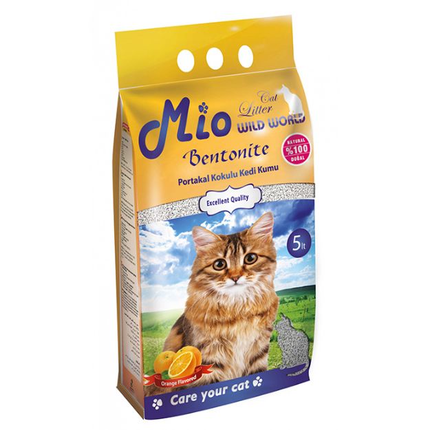 Picture of Mio Portakal Kokulu Bentonit Topaklaşan Doğal Kedi Kumu 5 lt
