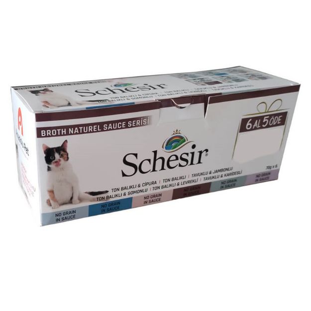 Picture of Schesir Kedi Konservesi Ton Balık & Kinoa Serisi 6 Al 5 Öde