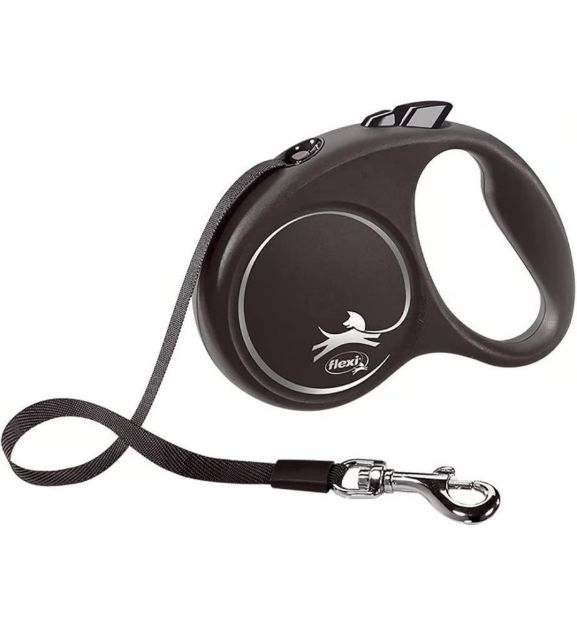 Picture of Flexi Black Design Otomatik Şerit Köpek Gezdirme Kayışı 5m [M] (Siyah)