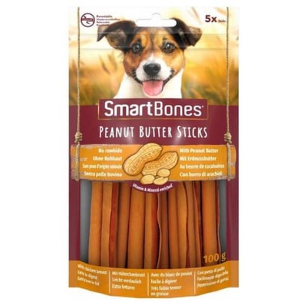 Picture of Smart Bones Fıstık Ezmeli Sticks Köpek Ödülü 5li 100 Gr.