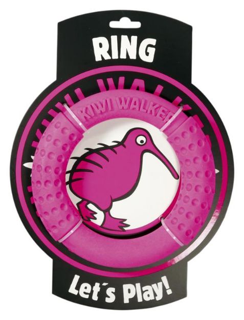 Picture of Kiwi Walker Dayanıklı Yüzen Köpek Oyuncağı Halka Maxi Pembe