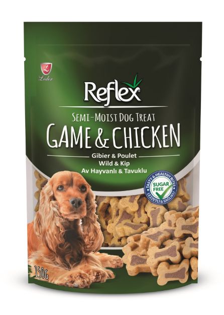 Picture of Reflex Semi-Moist Yumuşak Av Hayvanlı Tavuklu Köpek Ödülü 150 Gr