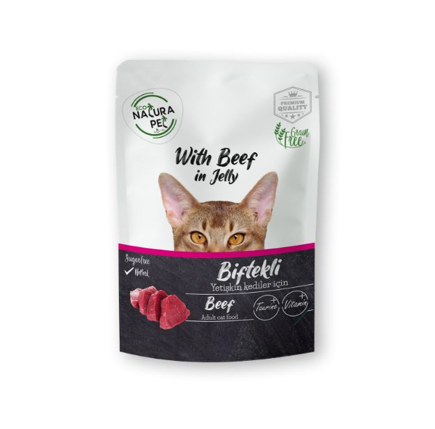 Picture of Eco Natura Pet Biftekli Yetişkin Kedi Konservesi Pouch 85 Gr