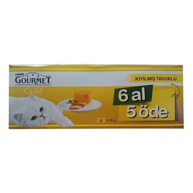 Picture of Gourmet Gold Kıyılmış Tavuklu Kedi Konservesi 85Gr 6 Al 5 Öde
