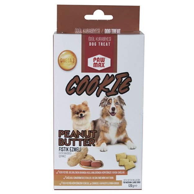 Picture of Pawmax Fıstık Ezmeli Büyük Irk Köpek Ödül Kurabiyesi 120 Gr