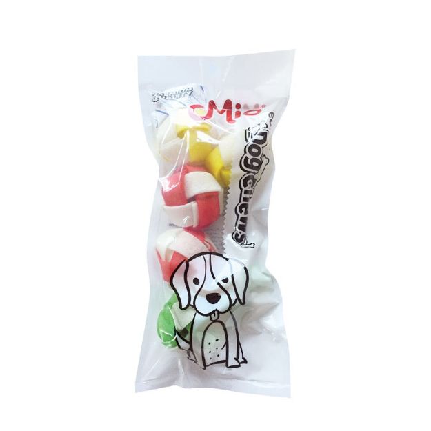 Picture of Mio Renkli Top Köpek Çiğneme Ödülü 4 Cm 12G 6 Lı