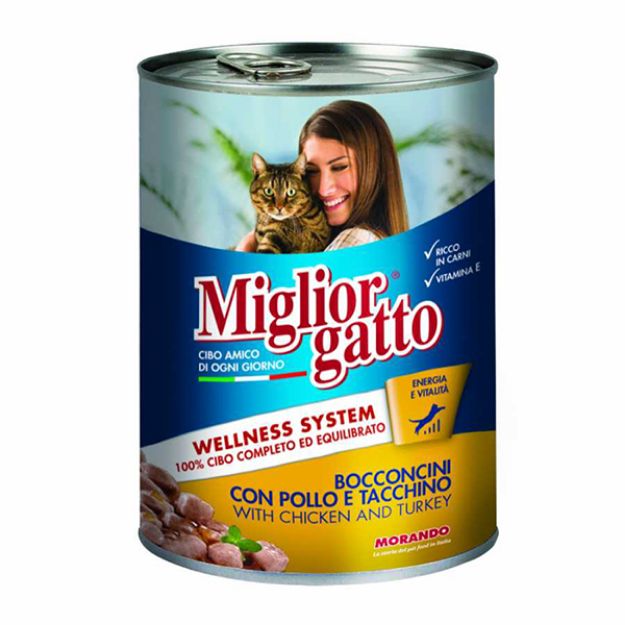 Picture of Miglior Gatto Tavuklu & Hindili Kedi Konservesi 405 gr