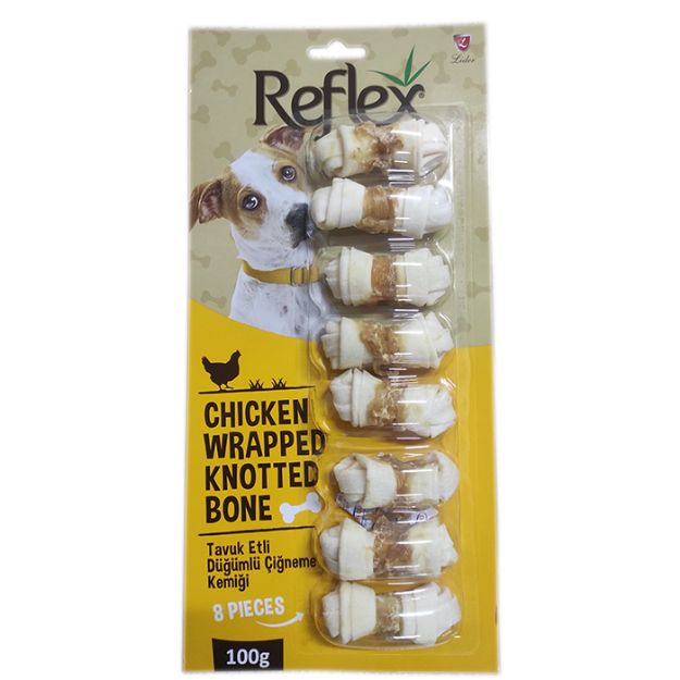 Picture of Reflex Tavuk Etli Düğüm Kemik 8 Li 100 Gr