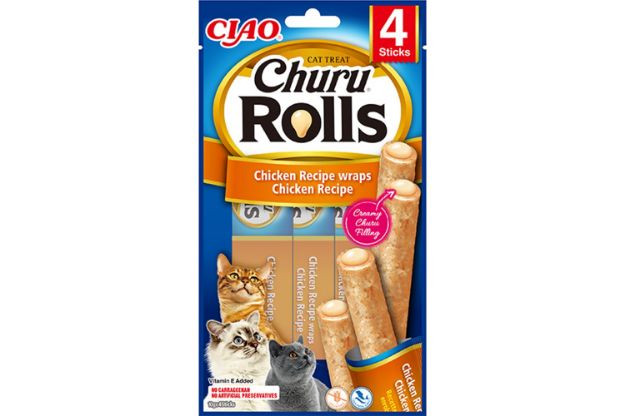 Picture of Ciao Churu Rolls Sticks Tavuk Sargılı Kedi Ödül Maması 4 x 10 Gr