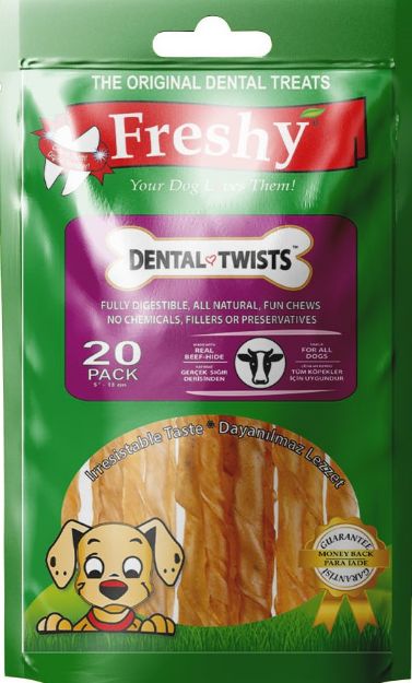 Picture of Freshy Dental Twist Köpek Burgu Çubuk 20 Li Naturel