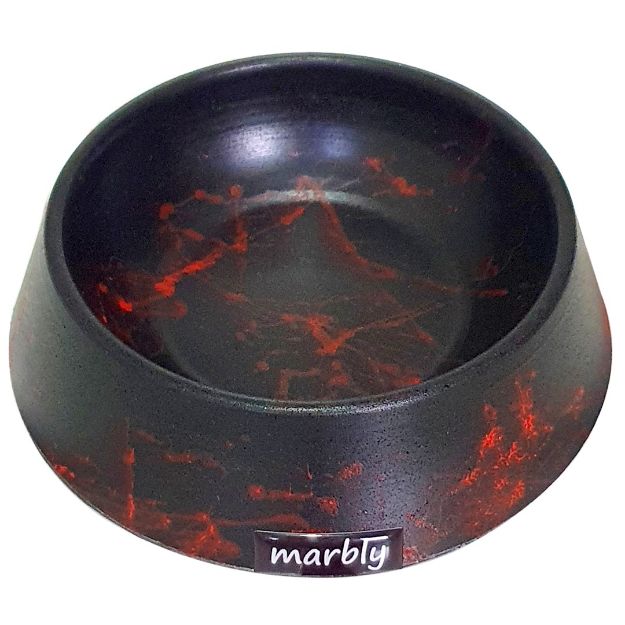 Picture of Marbly Black Red 16oz mama ve su kabı