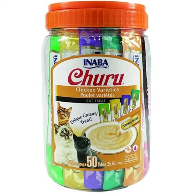 Picture of Ciao Churu Cream Tavuklu Kedi Ödül Kreması 50x14 Gr+Sakalama Kabı Hediyeli