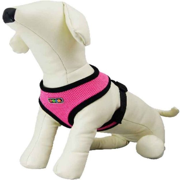 Picture of Yumuşak Dokulu Köpek Göğüs Tasması Large Pembe
