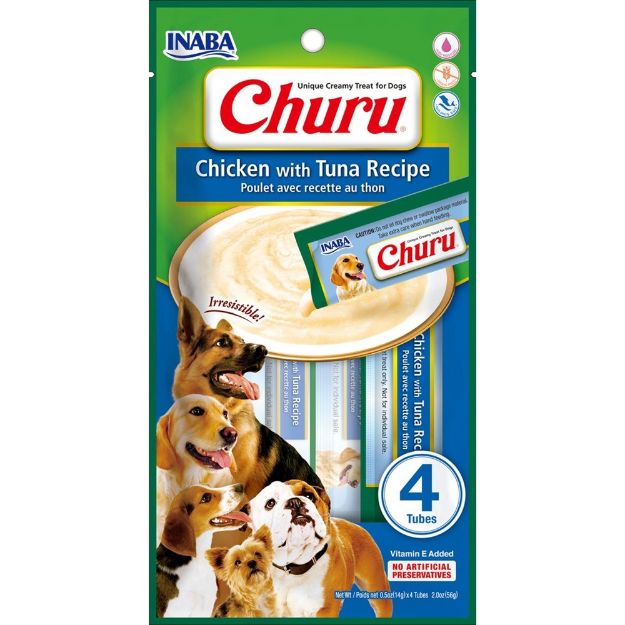 Picture of Ciao Churu Ton Balıklı ve Tavuklu Tamamlayıcı Köpek Ödül Maması 4 x 14 Gr