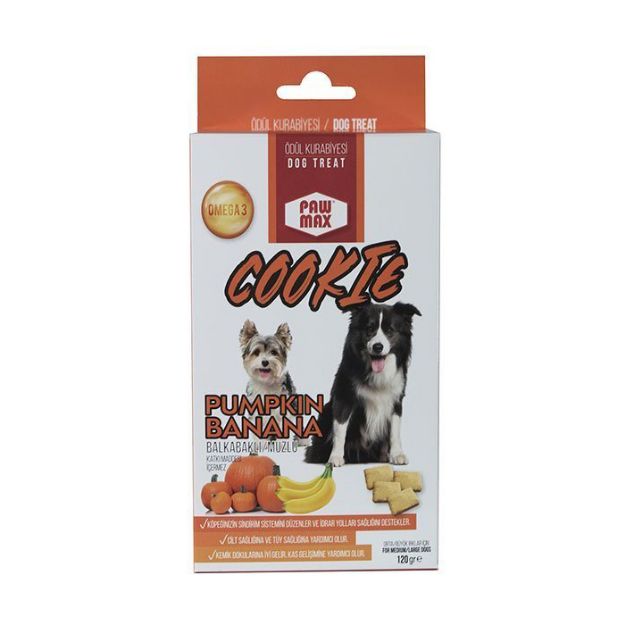 Picture of Pawmax Balkabaklı Büyük Irk Köpek Ödül Kurabiyesi 100 Gr