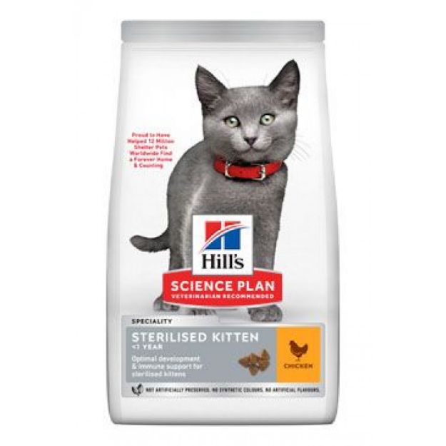 Picture of Hills Sterilised Kitten Tavuklu Kısırlaştırılmış Yavru Kedi Maması 1,5 Kg