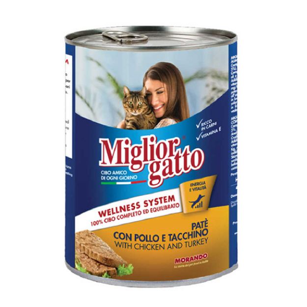 Picture of Miglior Gatto Pate Tavuk ve Hindi Etli Kedi Konservesi 400 Gr